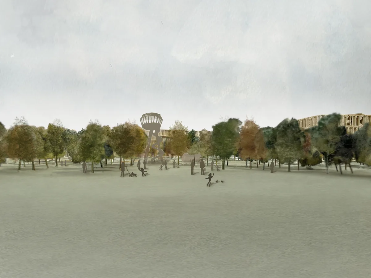 Visualisierung eines grossen Parks.